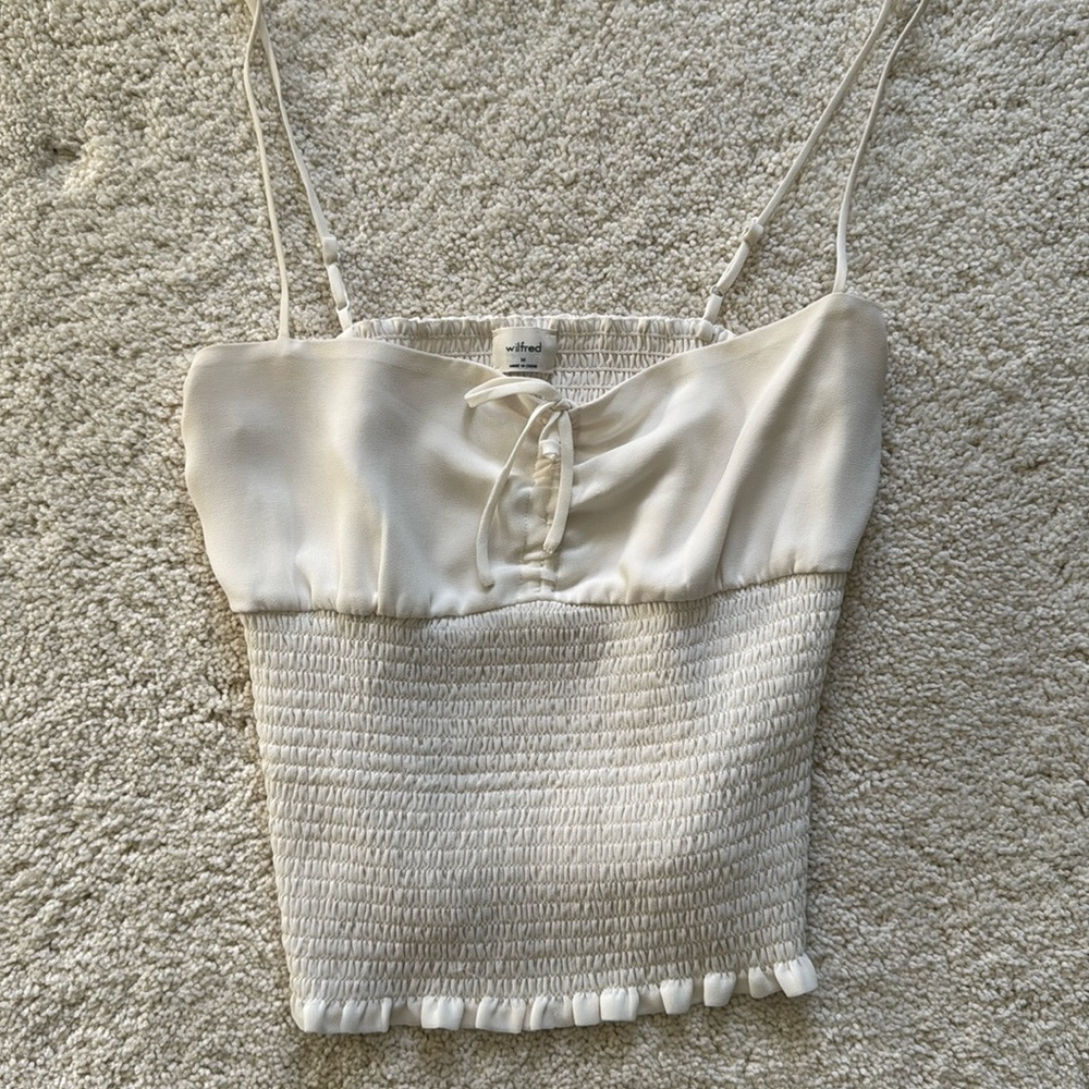 Wilfred Ruched Tank Cream